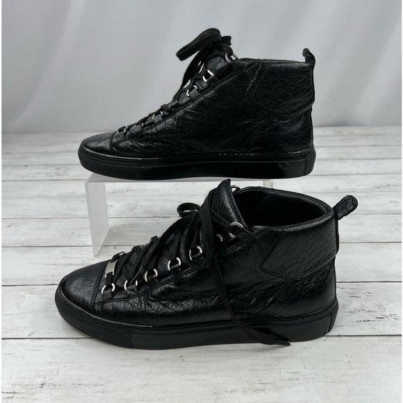 Balenciaga Men’s Arena High Size 41 EU / 8 US Black Trainer Shoes - Picture 5 of 14